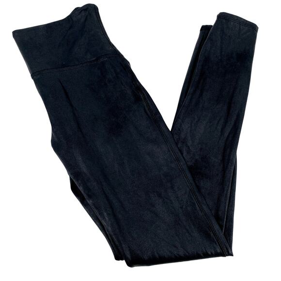 Black faux leather Spanx leggings size XL long length - Picture 1 of 6